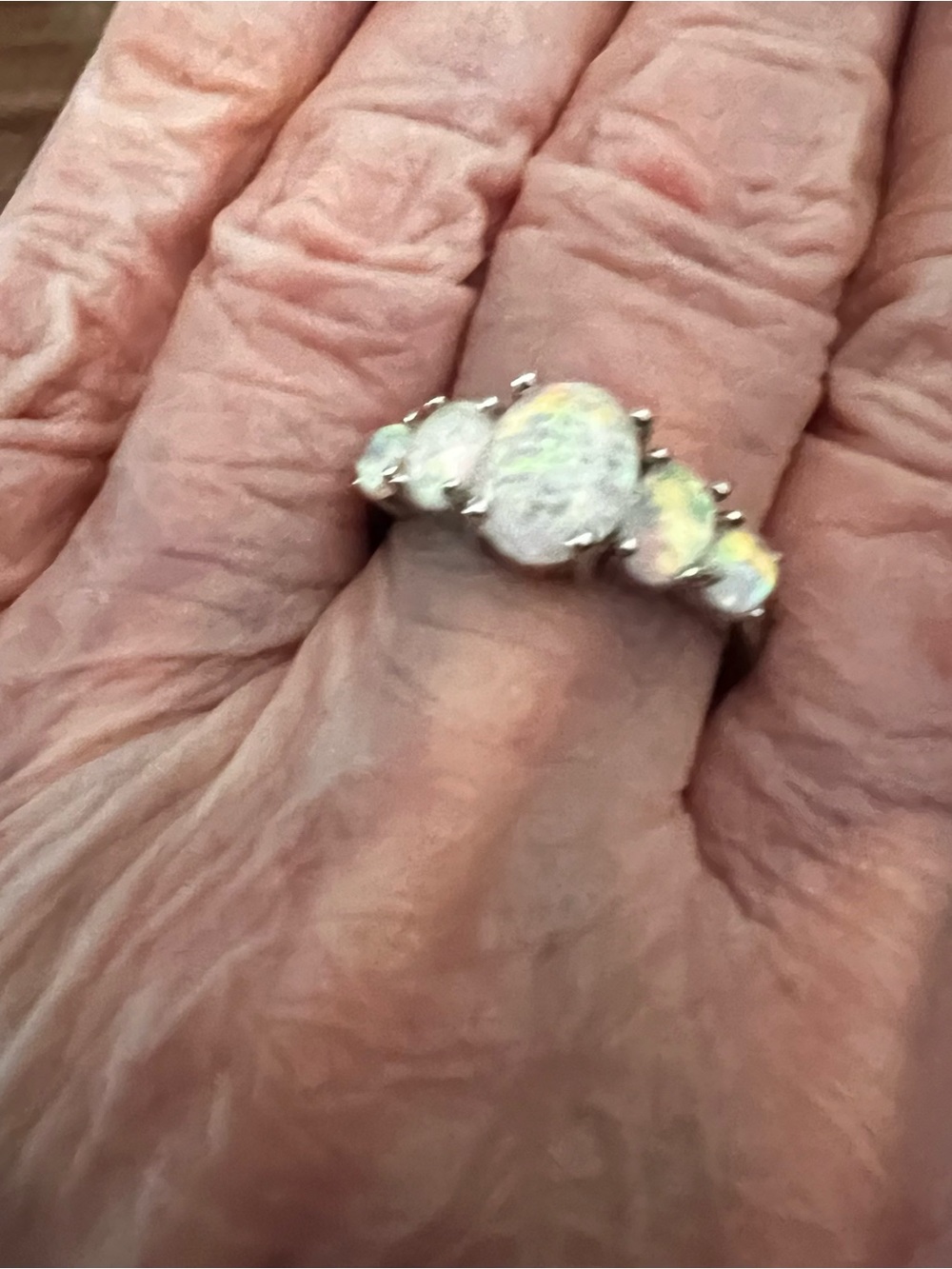Fire Opal Ring - Fire Opal with Sterling Setting. - Picture 4 of 7